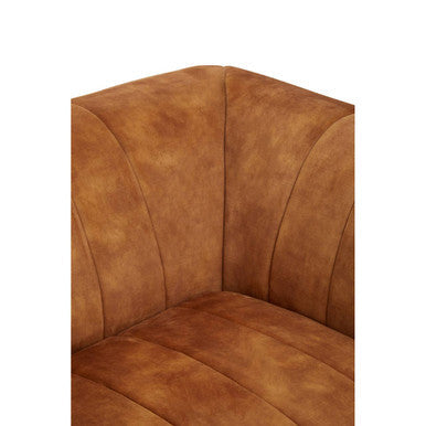 Siena Gold Velvet Channel Tufted 2 Seater Sofa