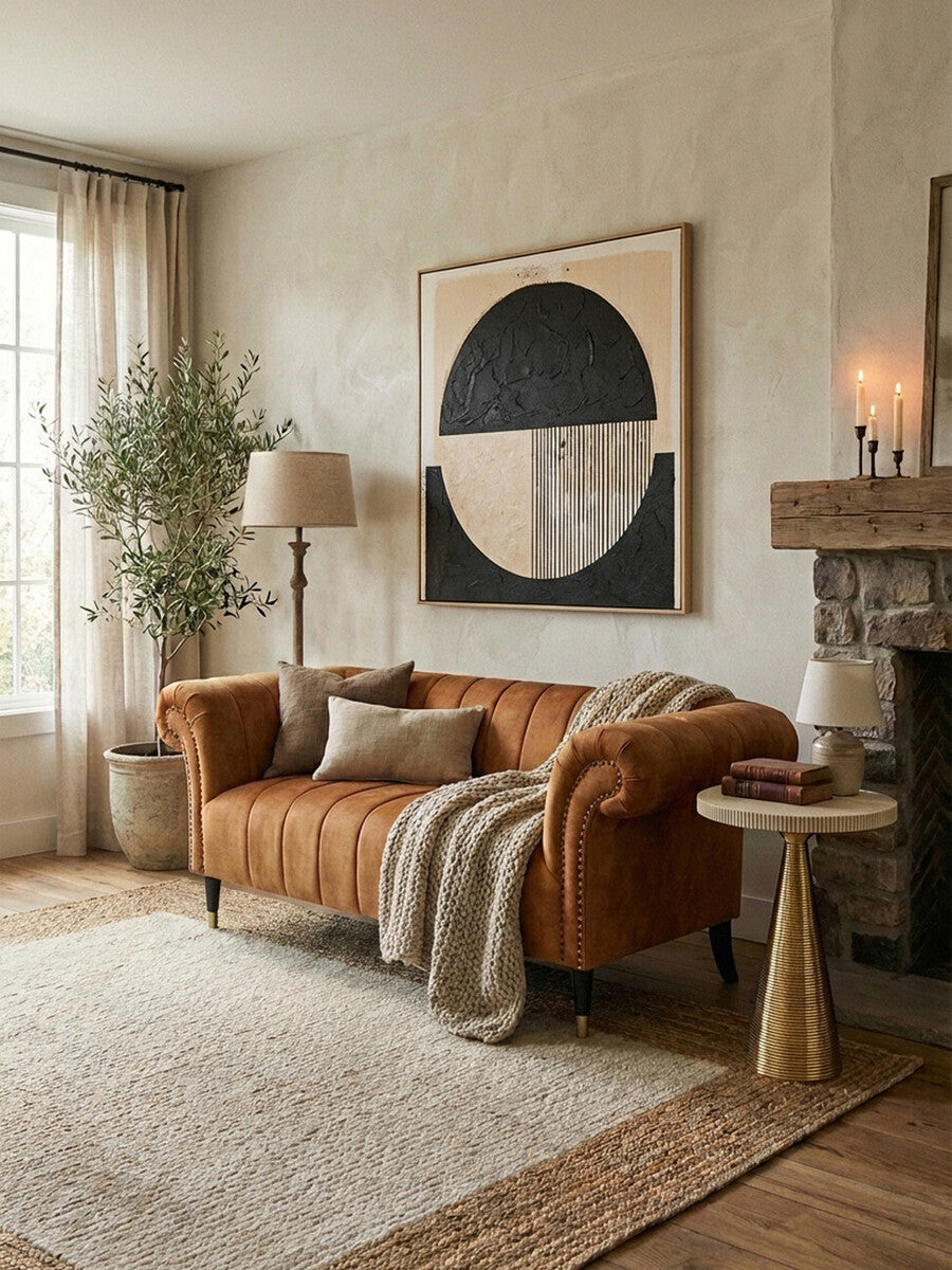 Siena Gold Velvet Channel Tufted 2 Seater Sofa