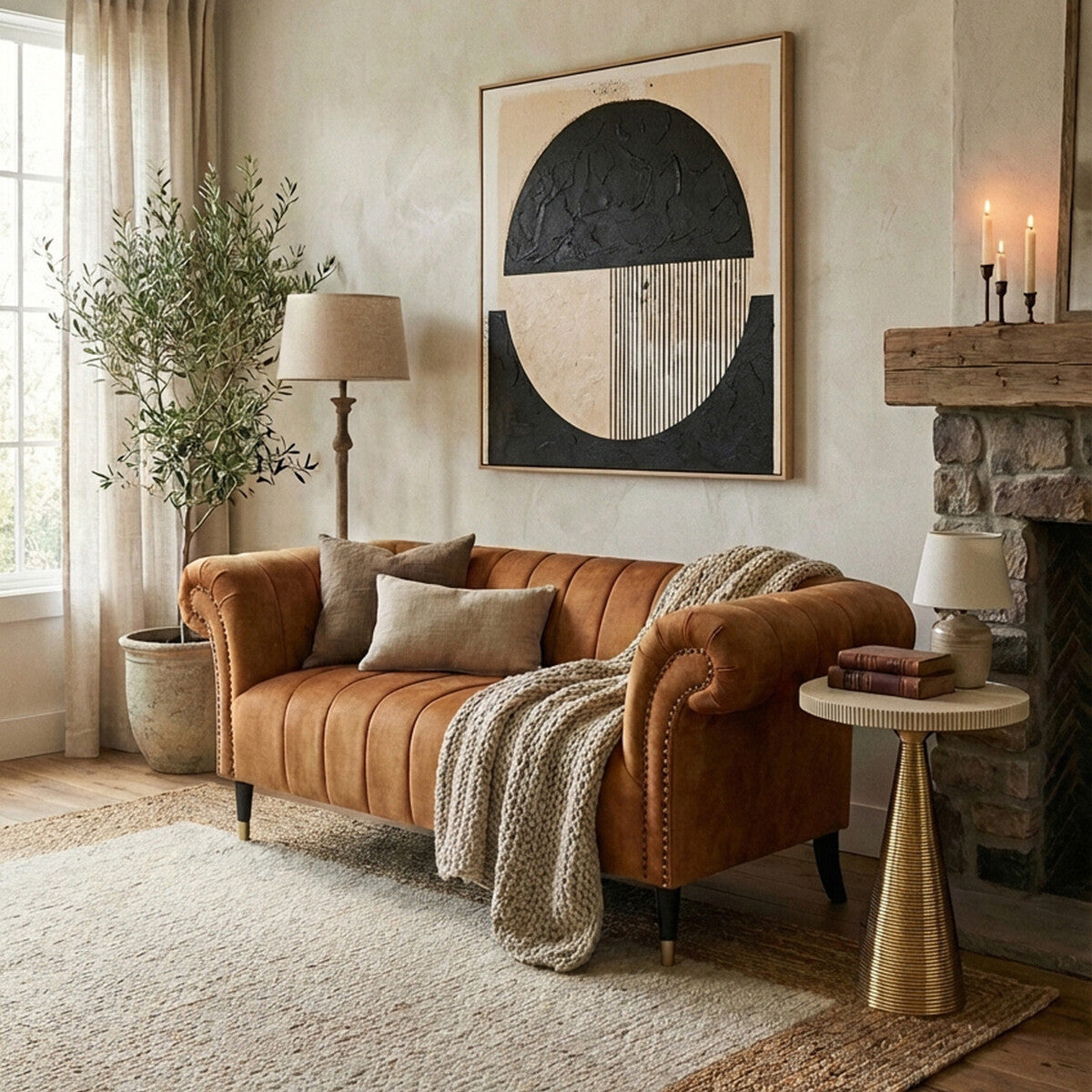 Siena Gold Velvet Channel Tufted 2 Seater Sofa