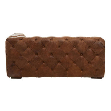 Brown Real Leather Right Arm Modern Chesterfield Modular Sofa