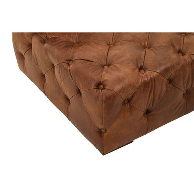 Brown Real Leather Right Arm Modern Chesterfield Modular Sofa
