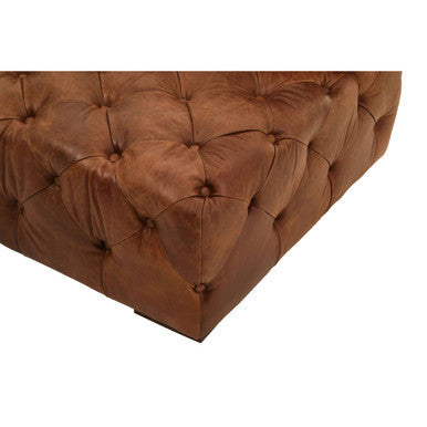Brown Real Leather Left Arm Modern Chesterfield Modular Sofa