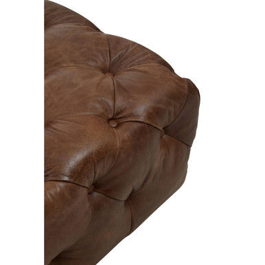 Hoxton Brown Leather Modern Chesterfield Modular Sofa Chair