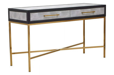 Cadiz Grey Shagreen Effect 2 Drawer Console Table