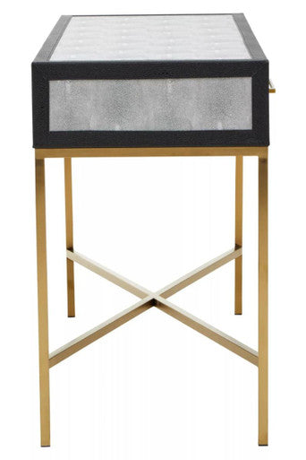 Cadiz Grey Shagreen Effect 2 Drawer Console Table