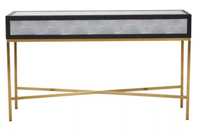 Cadiz Grey Shagreen Effect 2 Drawer Console Table