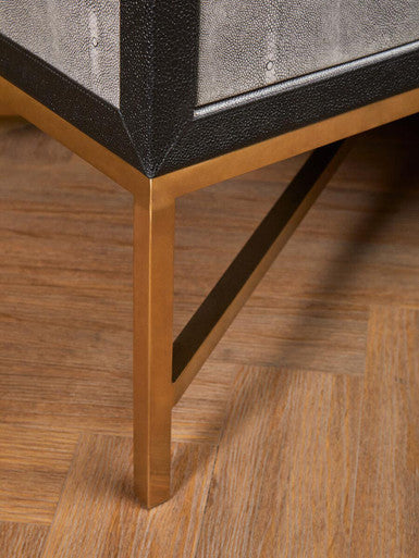 Cadiz Grey Shagreen Effect 4 Door Sideboard