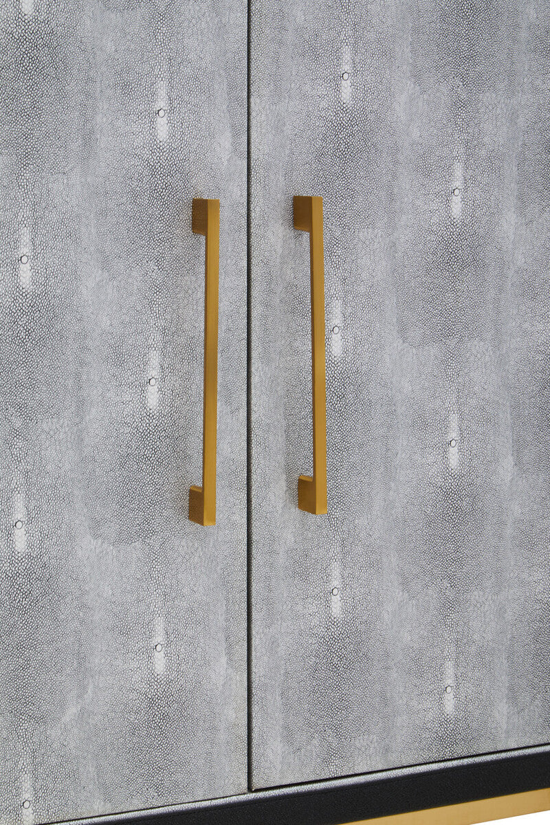 Cadiz Grey Shagreen Effect 4 Door Sideboard