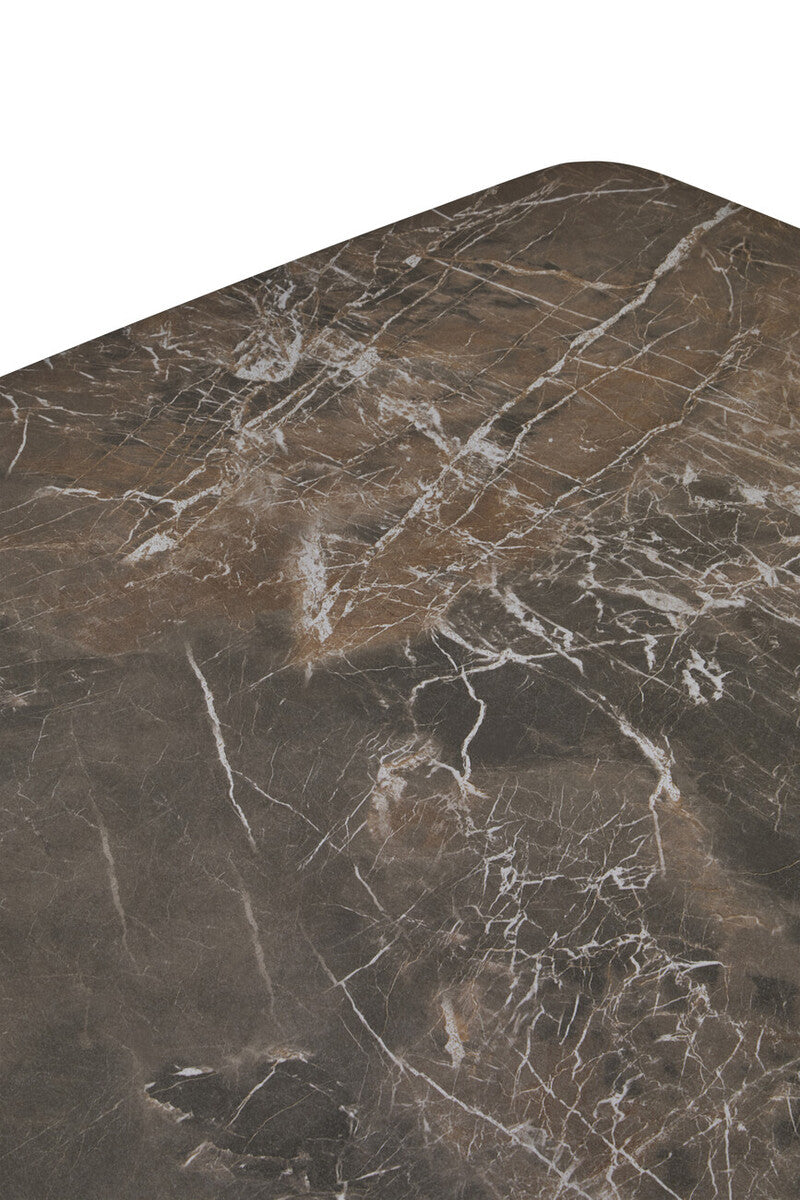 Imperia Grey Marble Effect Ceramic Rectangular Coffee Table