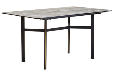 Grey Ceramic Marble Effect Dining Table
