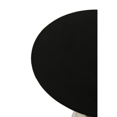 Jaipur Black and Silver Finish Hourglass Side Table