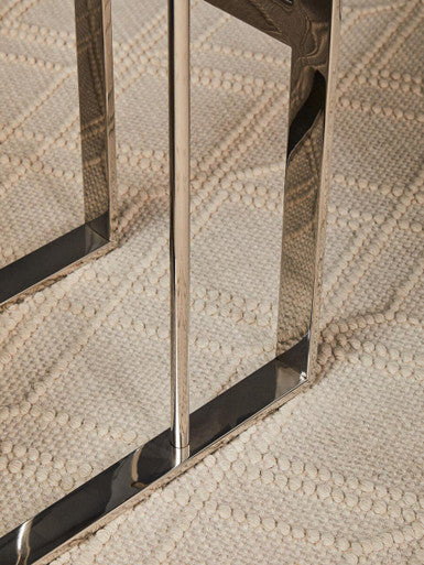 Oria Silver Finish Side Table