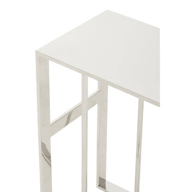 Oria Silver Finish Side Table