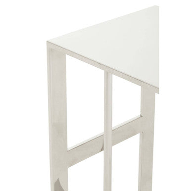 Oria Silver Finish Side Table