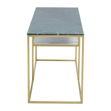 Nirav Green and White Marble Console Table