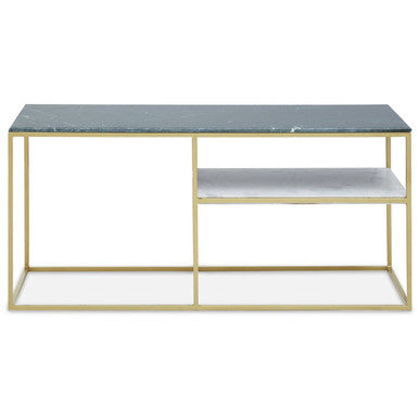 Nirav Green and White Marble Console Table