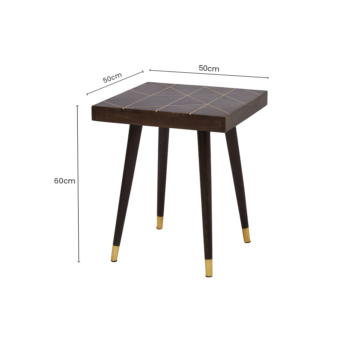 Naro Dark Finish Mango Wood Side Table