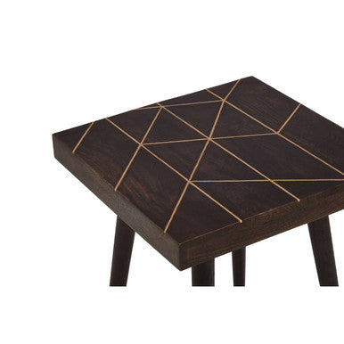 Naro Dark Finish Mango Wood Side Table