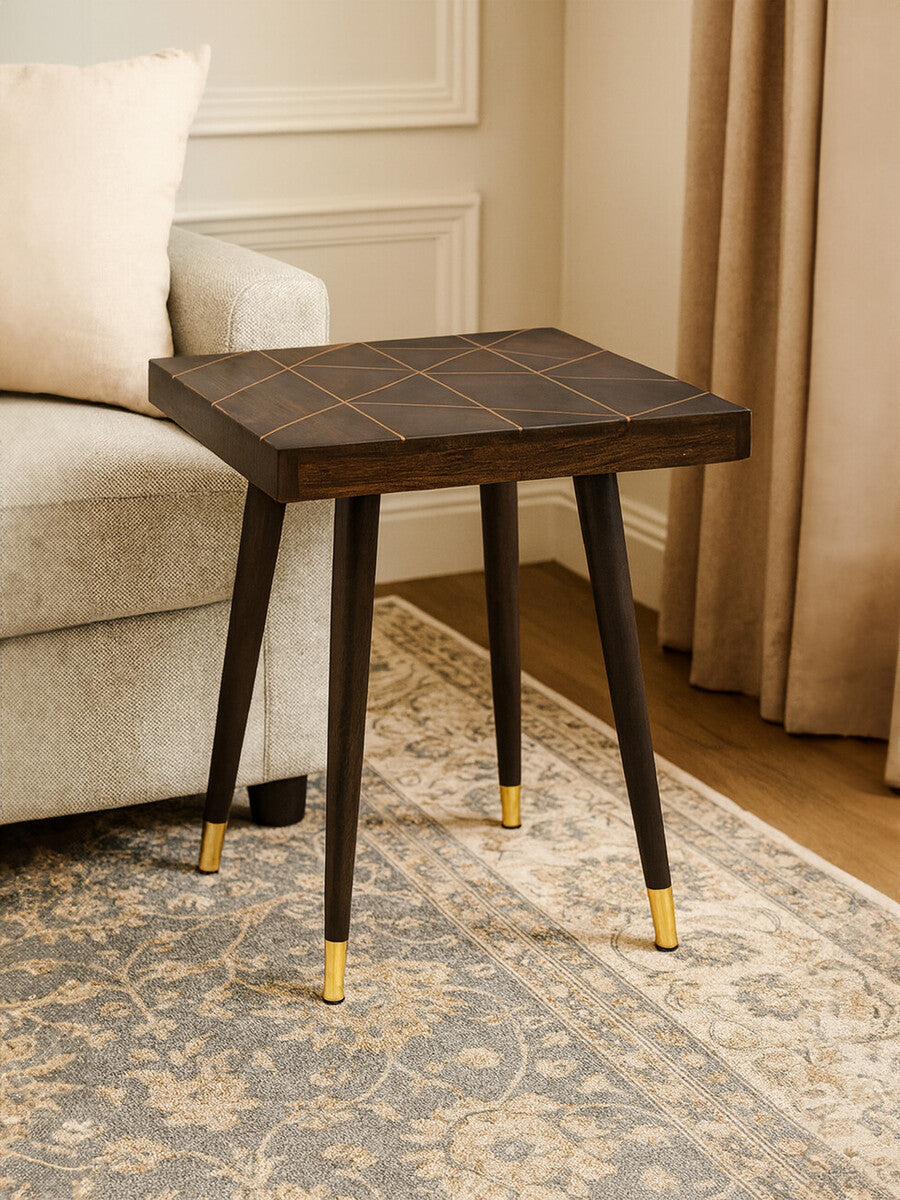 Naro Dark Finish Mango Wood Side Table