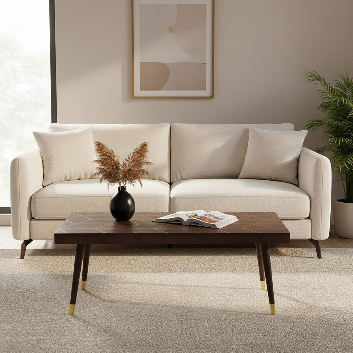 Naro Dark Finish Mango Wood Coffee Table