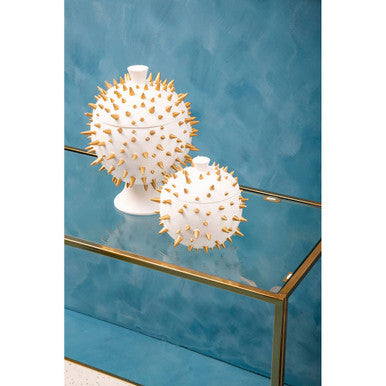 Novi White Terrazzo Effect and Gold Finish Console Table