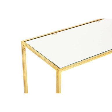 Novi White Terrazzo Effect and Gold Finish Console Table