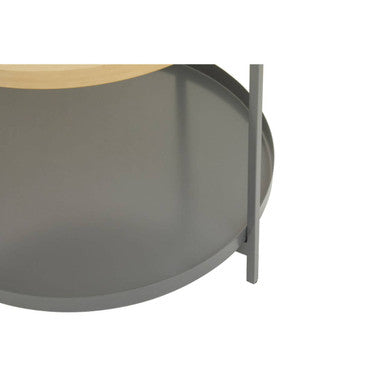 Korba Grey and Matt Gold Finish 2 Tier Coffee Table