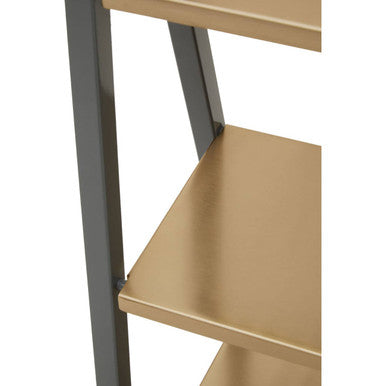 Korba Grey and Matt Gold Finish 3 Tier Shelf Unit