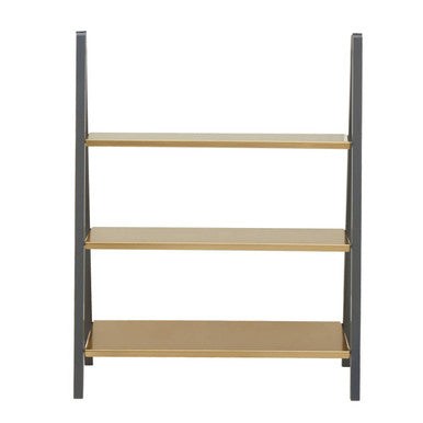 Korba Grey and Matt Gold Finish 3 Tier Shelf Unit