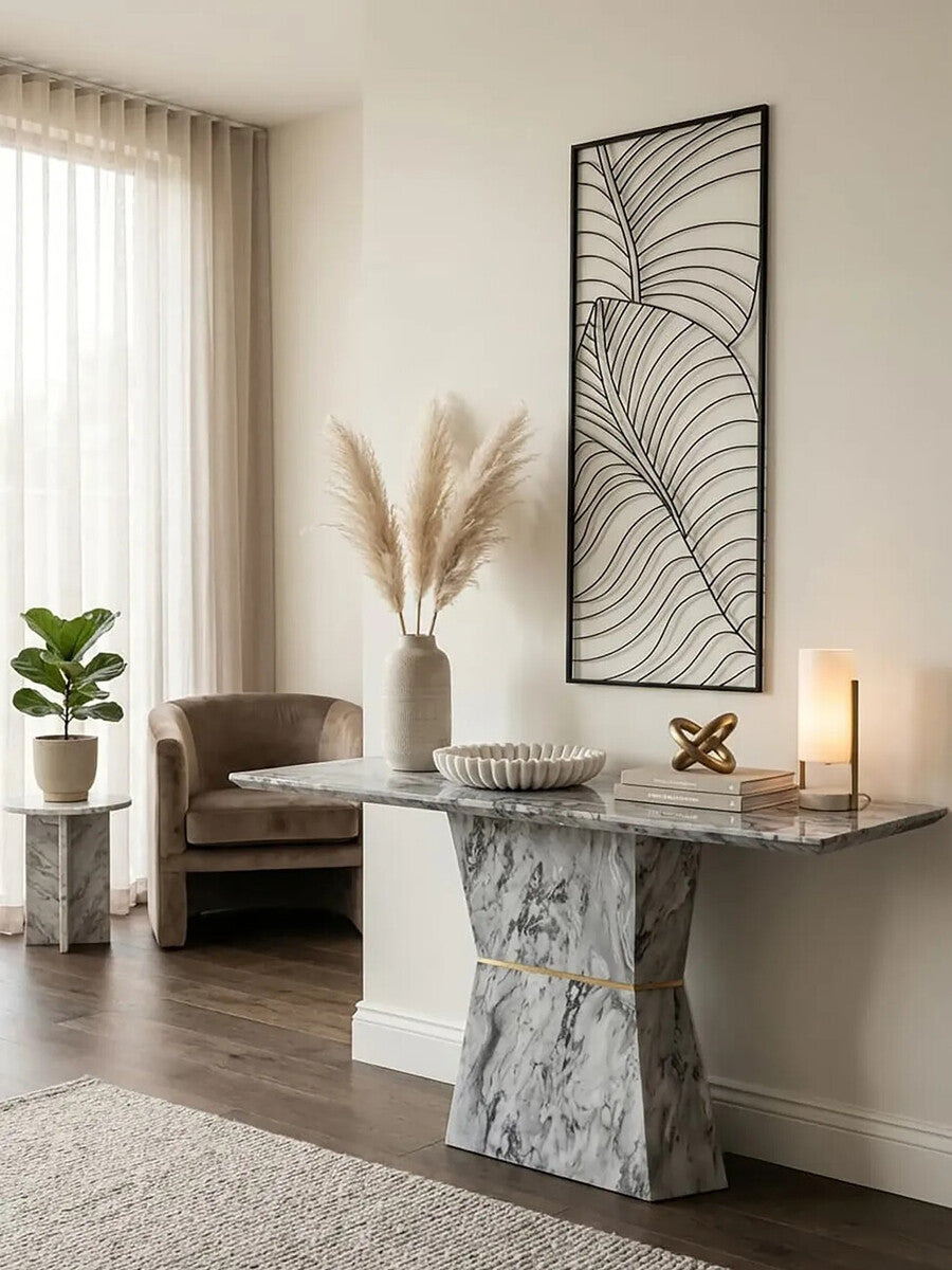 Spezia Grey Marble Console Table
