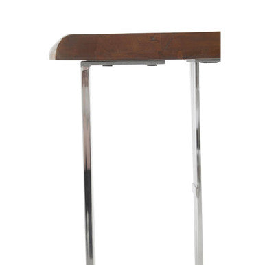 Hampstead Acacia Wood and Silver Finish Console Table