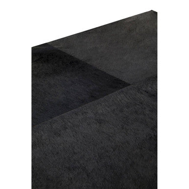 Kensington Townhouse Black Hair on Leather 2 Drawer Coffee Table