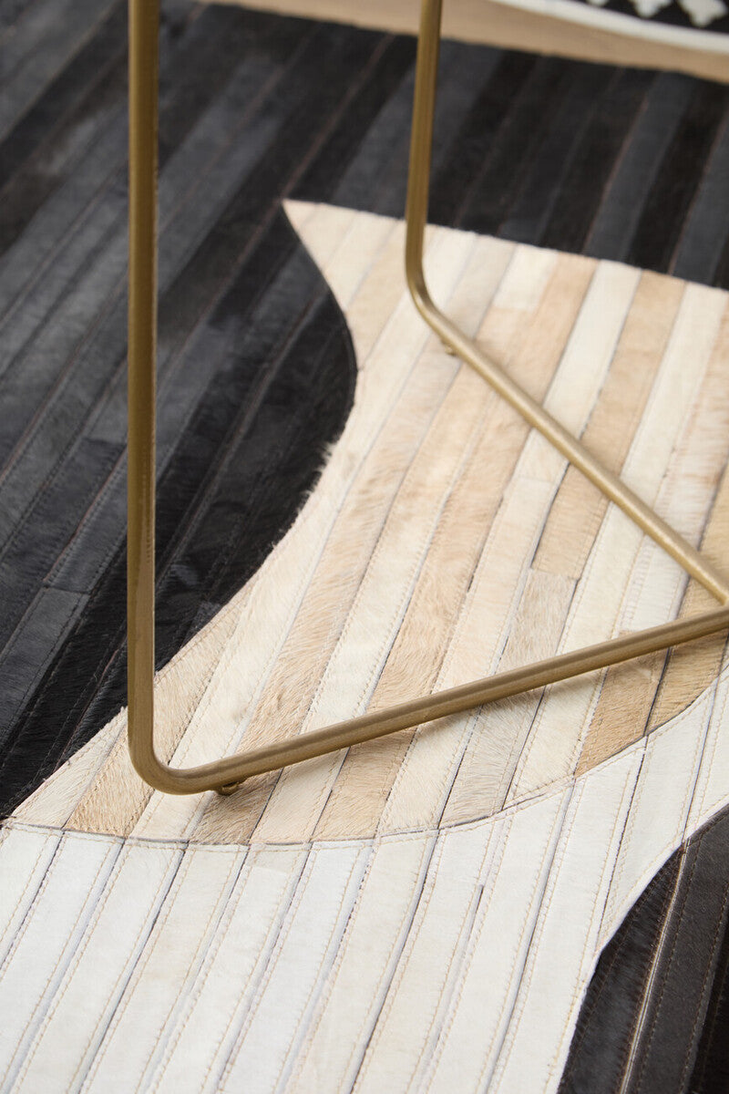 Fusion Black and White Bone Inlay Round Coffee Table