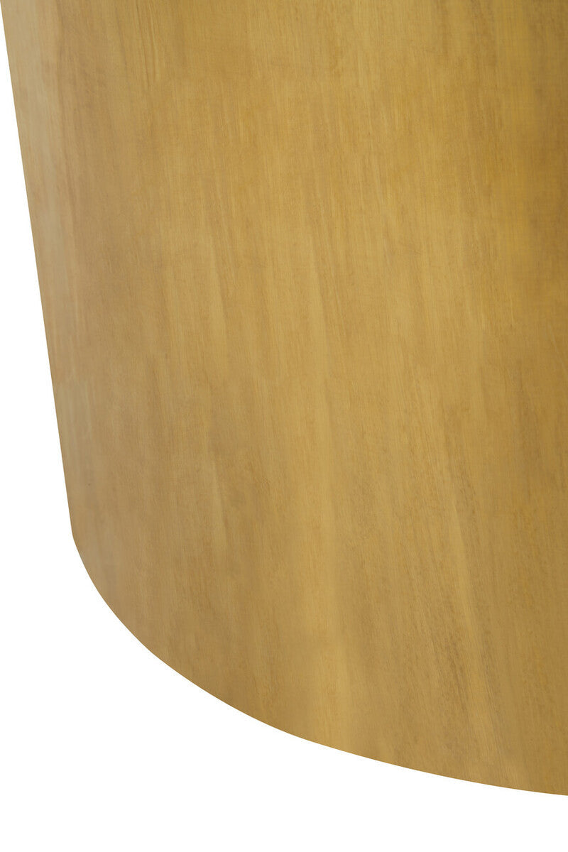 Fusion Black and White Bone Inlay Round Coffee Table with Gold Base