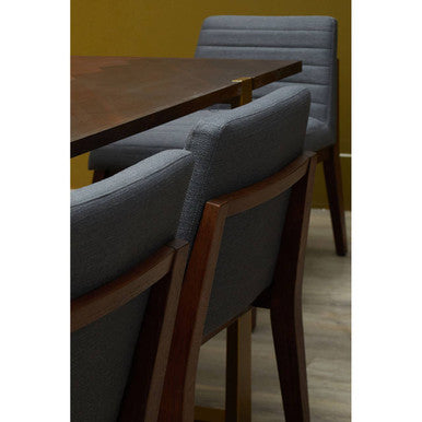 Brando Charcoal Grey Fabric Dining Chair with Oak Wood Legs
