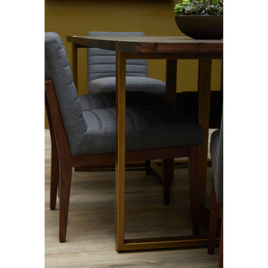 Brando Charcoal Grey Fabric Dining Chair with Oak Wood Legs