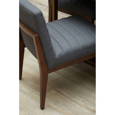 Brando Charcoal Grey Fabric Dining Chair with Oak Wood Legs