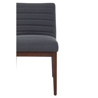 Brando Charcoal Grey Fabric Dining Chair with Oak Wood Legs