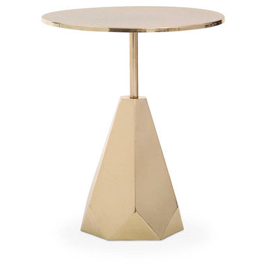 Amira Gold Finish Round Side Table