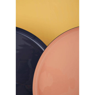 Amira Gold and Black Enamel Set of 3 Tray Side Tables