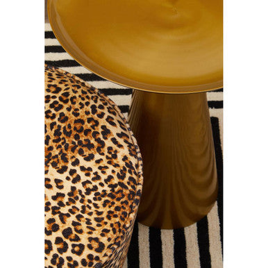 Pali Gold Finish Round Side Table