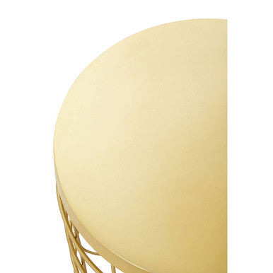 Pali Gold Finish Cage Design Side Table