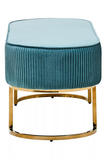 Zamora Teal Velvet Bench