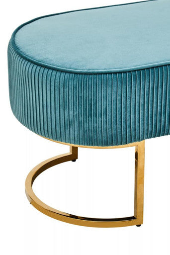 Zamora Teal Velvet Bench