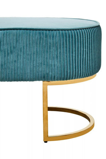 Zamora Teal Velvet Bench