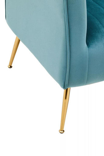 Zamora Green Velvet Accent Chair