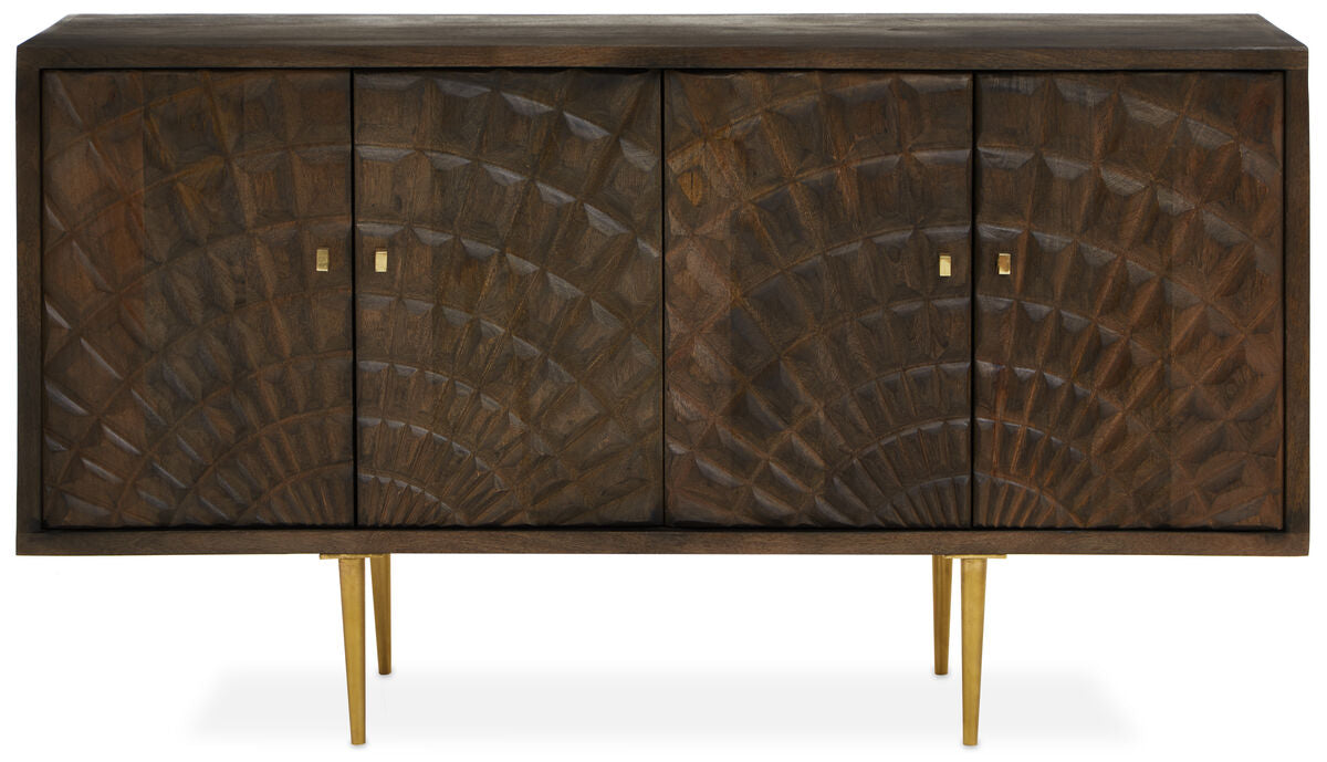Sipari Dark Mango Wood Carved Sideboard