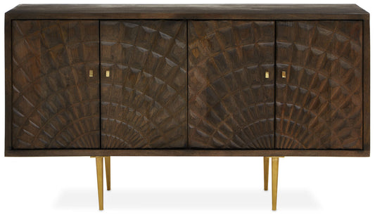 Sipari Dark Mango Wood Carved Sideboard