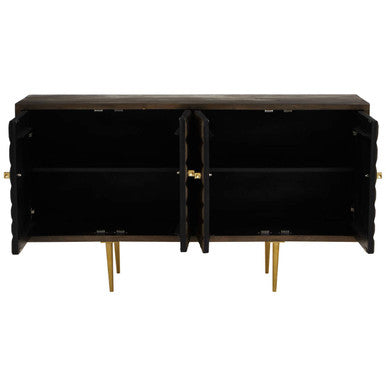 Sipari Dark Mango Wood Carved Sideboard