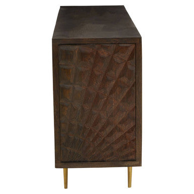 Sipari Dark Mango Wood Carved Sideboard